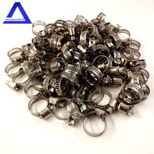 100pcs 12-34 Adjustable Stainless Steel Drive Hose Clamps Fuel Line Worm 100pcs 12-34 Adjustable Stainless Steel Drive Hose Clamps Fuel Line Worm