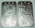 Rare Lady Liberty Unity 1 troy oz .999 Silver Bar Bullion Serpent Freedom Girl