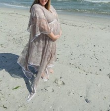 Boho Bohemian Lace Women’s Plus Wedding/Maternity/Baby Shower Dress-fits 40DD/2X