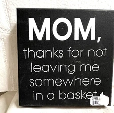 Funny Word Saying Square Shelf /Desk Block Sign 4x4” Wood By My Word!