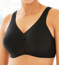 GLAMORISE Black Magic Lift Active Support Wire-Free Bra, US 42C, UK 42C, NWOT