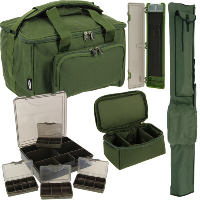 Carp Fishing Rod Holdall 12ft Large Bag Rig Wallet 4+1 Tackle