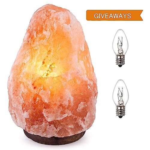 Needs&Gifts Himalayan Salt Lamp with Natural Himalayan Crystal Rock, 7