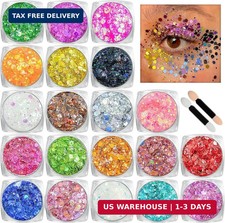 Body Glitter Face Glitter Makeup Festival Glitter, 20 Colors Face and Body Glitt