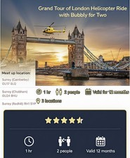 Grand Tour of London Helicopter Ride with Bubbly for Two Only &pound;311