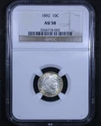 1892 Barber Dime - 10c NGC AU58 - Lustrous Example!
