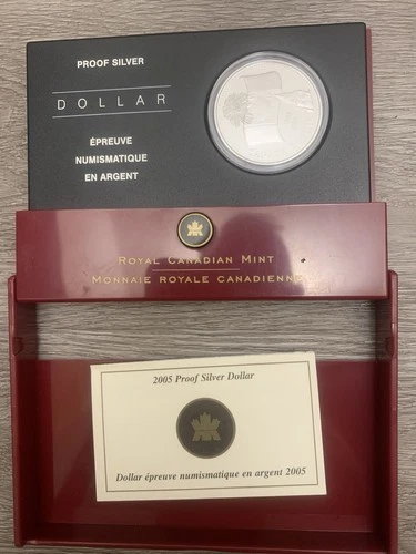 2005 Royal Canadian Mint Proof 99.99% Silver Dollar OGP COA
