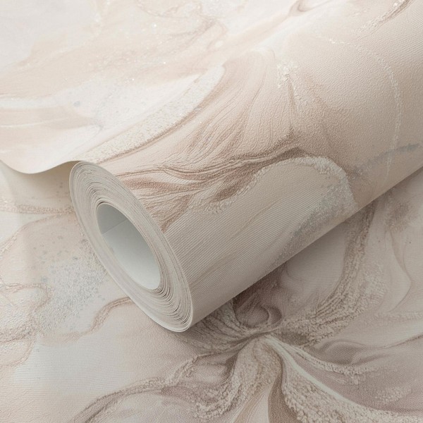 Pink Tapete Rolle FlüSsig Floral Marmor Glitzer Vinyl Erismann Aurora 10514-05-image