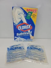 Clorox BATH WAND Tub & Shower Cleaning System KIT Wand + 2 Extra Pads 2004 