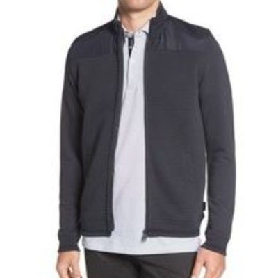 Ted Baker 6 Chest 48'' Athletic Sardin Quilted Jacket Navy Nylon Shoulder Patches