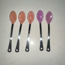 Vintage Munchkin Baby Spoons Heart Cutout Stainless Steel