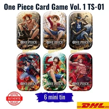 One Piece Card Game Mini-tin Pack Set Vol.1 Asian Limited - Set of 6 Mini Tins
