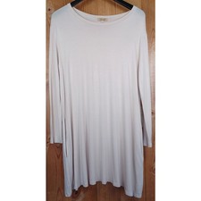 Piko 1988 Long Sleeve Swing Dress Medium Bamboo Spandex Solid with Pockets