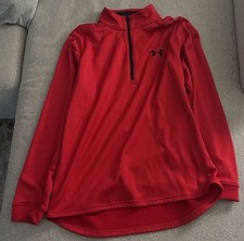 Under Armour ColdGear 1/2 Zip Pullover Size LG Red