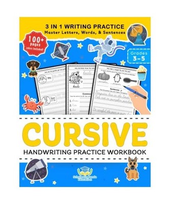 Cursive Handwriting Practice Workbook for 3rd 4th 5th Graders: Cursive Letter Tr