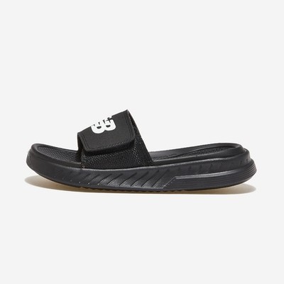 New Balance Cushioning Slides Black SD1501BK3 Unisex Sandals Authentic