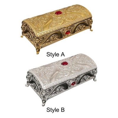 Schmuckschatulle aus Metall, Schmuck-Organizer, Vintage-Design, Geschenk zu