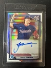 TRAVIS SYKORA 1st BOWMAN RC ON CARD AUTO /499 2024 Bowman Chrome Refractor