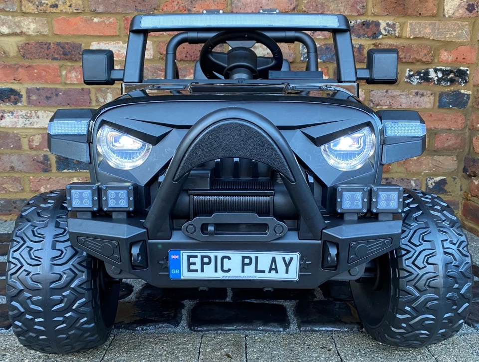 Wrangler Jeep Style Kids Ride on car 12v Electric EVA TIRES + LEATHER SEAT Pink - Image 2 of 4