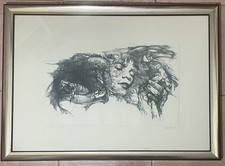 Renzo Vespignani L'Ecclesiaste Pubblicata ProvaArtista 70x50cm VI/X Cornice 1979