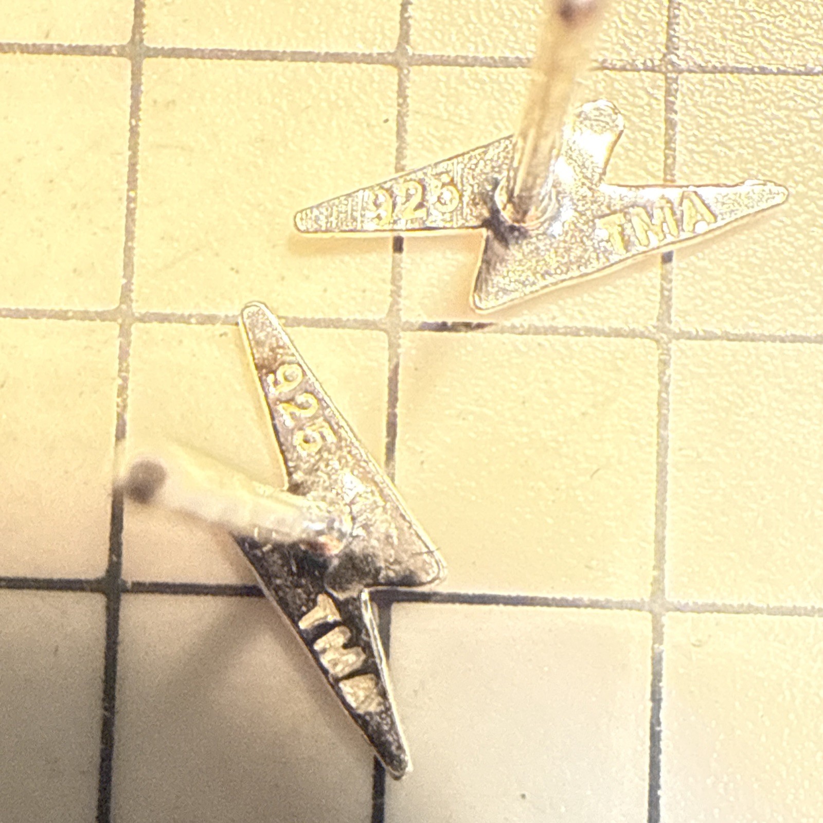 925 Sterling Silver Tiny Lightning Bolt ⚡️ Earrin… - image 5