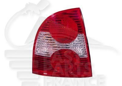 Feu arrière-gauche pour Passat 4 portes de 2000 à 2005 en rouge et cristal
