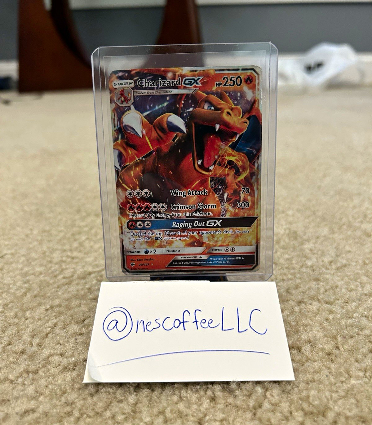 Charizard GX 20/147 Sun & Moon Ultra Rare Holo English 2017 250 HP