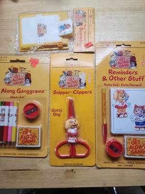 GET ALONG GANG Snipper Clippers DOTTY DOG Scissors RARE Vintage + 3 Others