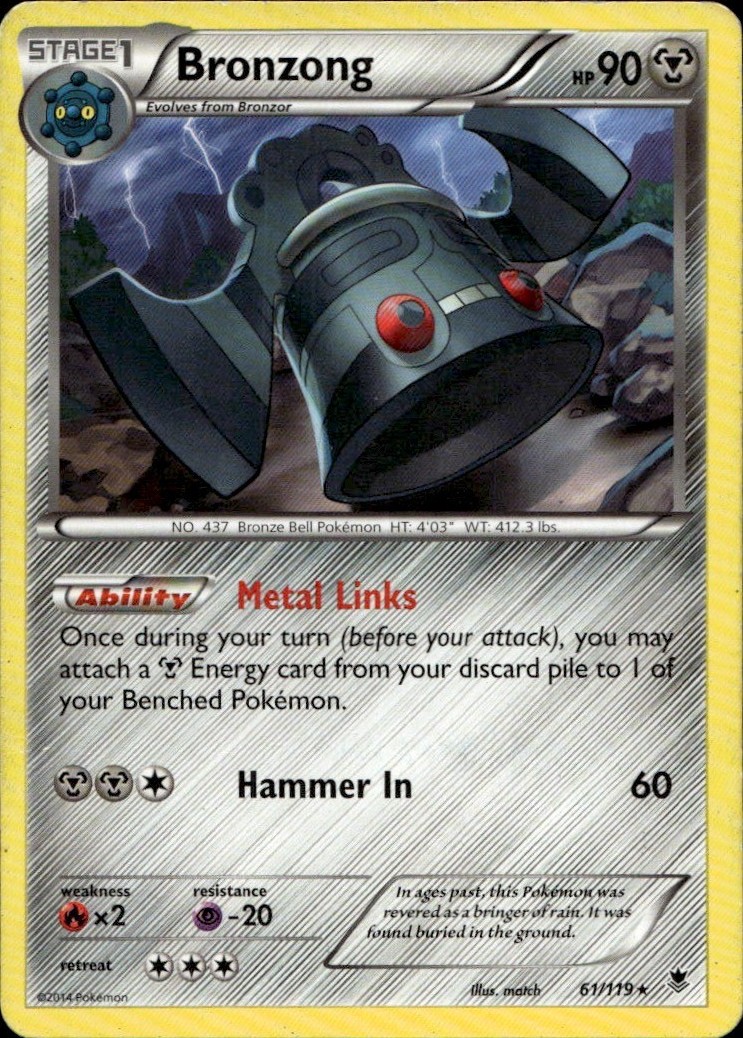 Bronzong 61/119 Rare Phantom Forces Pokemon Moderately Played