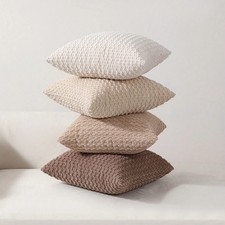 Xfhsz 4 Soft Velvet Modern Double Sided Design Sofa Pillowcases, Office Chair