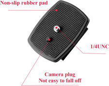 2-Pack Universal 43X43Mm Quick Release Plate Set for Velbon Tripods, Compatib...