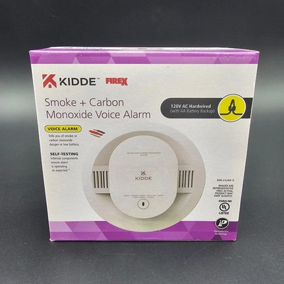Kidde Firex Smoke Carbon Monoxide Voice Alarm Hardwired BatteryBackup 900-CUAR-V