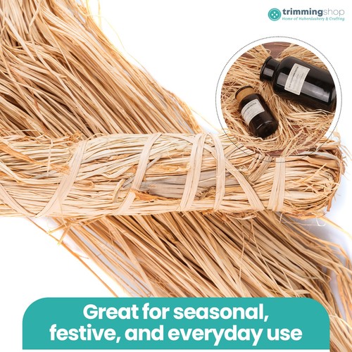 Raffia Ribbon Brown 50g String for Seasonal Crafts Packaging Gift Wrapping Decor - Picture 20 of 23