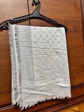 1Louis Vuitton Monogram Scarf / Shawl   Silk  Wool   Made in Italy 1