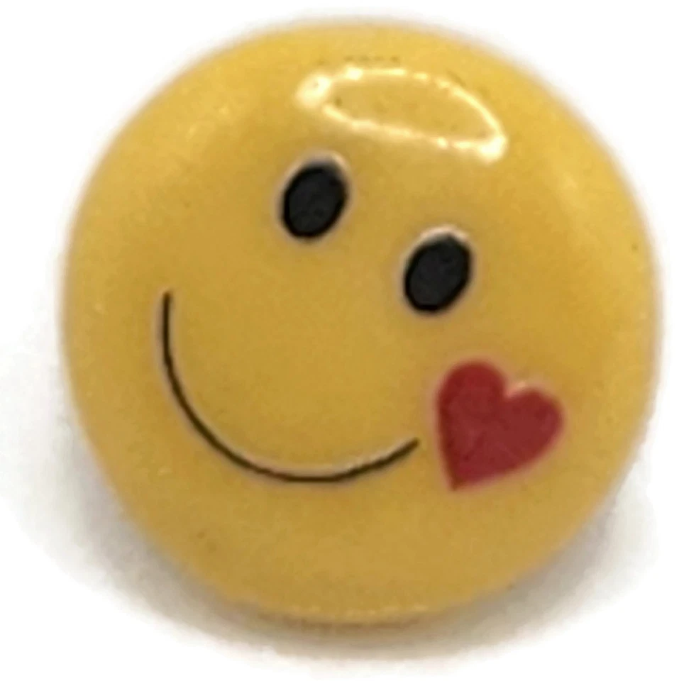 EMOJI SMILEY  Thumb Tacks - 15 Handmade Resin Pins For Bulletin Boards - Image 2 of 3