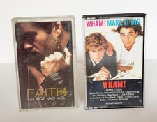 Lot of 2 Wham / George Michael Cassette Tapes - Make It Big - Faith
