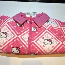 Gilet matelassé rose Hello Kitty fermeture éclair devant fermeture éclair complète jeunes enfants vêtements d'extérieur