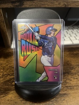 2025 Topps Chrome /50 Gold Hyeseong Kim All Etch Rookie Rush RC Rookie Dodgers