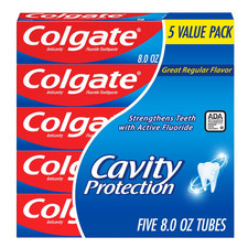 Colgate Cavity Protection Toothpaste with Fluoride, Regular Flavor, 8 oz., 5 pk