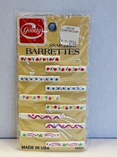 Vintage Goody Snap Tight Barrettes Set Sealed 1975 NOS Hair Accessory BIN 25