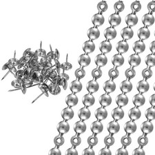 6 Pcs Upholstery Tacks Strips, 3.28ft Furniture Decorative Nails, Silver