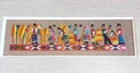 Framed Handmade Czechian Slovakian Embroidered Folk Art Panel #1