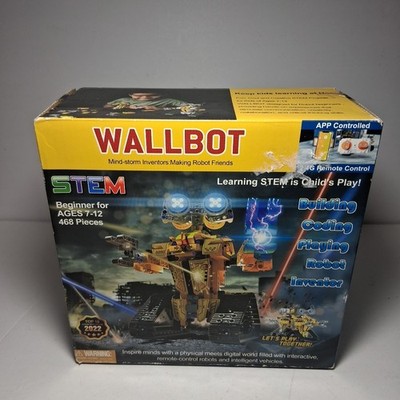 WALLBOT STEM AGES 7-12 468 PCS BUILD/CODE/PLAY ROBOT REMOTE CONTROL INVENTOR 2.4