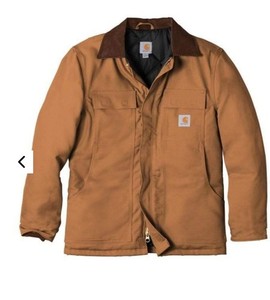 Carhartt Firm Duck Manteau traditionnel en cuir de couleur marron 4xl