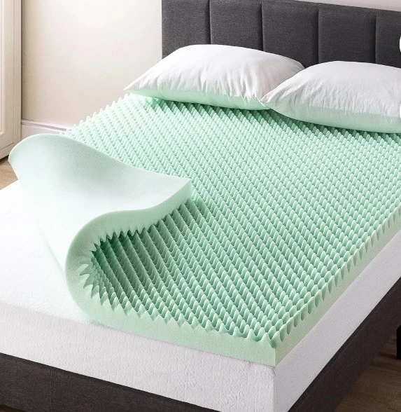 New Twin 3 Inch Egg Crate Memory Foam Mattress Topper with Aloe Vera Infusion
