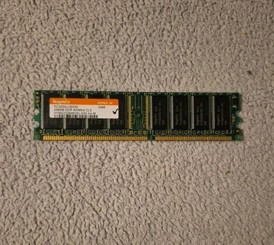 Hynix 256MB HYMD232646D8J-D43 AA-M  DDR1 PC3200 184Pin CL3  Desktop Memory - Image 1 of 2
