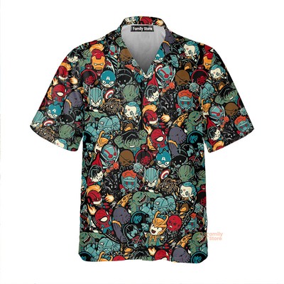 Marvelous Chibi Characters Pattern Hawaiian Shirt