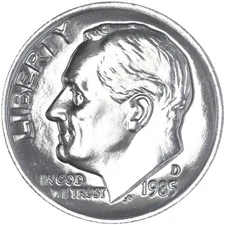 1985 D Roosevelt Dime BU US Coin