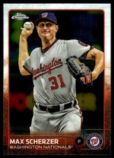 Max Scherzer 2015 Topps Chrome #98 Washington Nationals FREE SHIP AutographDen
