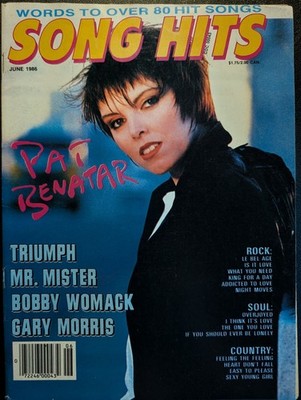 Song Hits Magazine June 1986 Pat Benatar Triumph Mr. Mister Garry Morris RARE